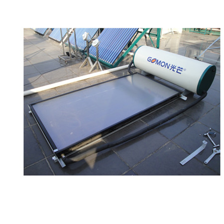 Dalīta spiediena saules ūdens sildītāja sistēma sastāv no plakana saules kolektora, vertikālas karstā ūdens uzglabāšanas tvertnes, sūkņu stacijas un izplešanās trauka